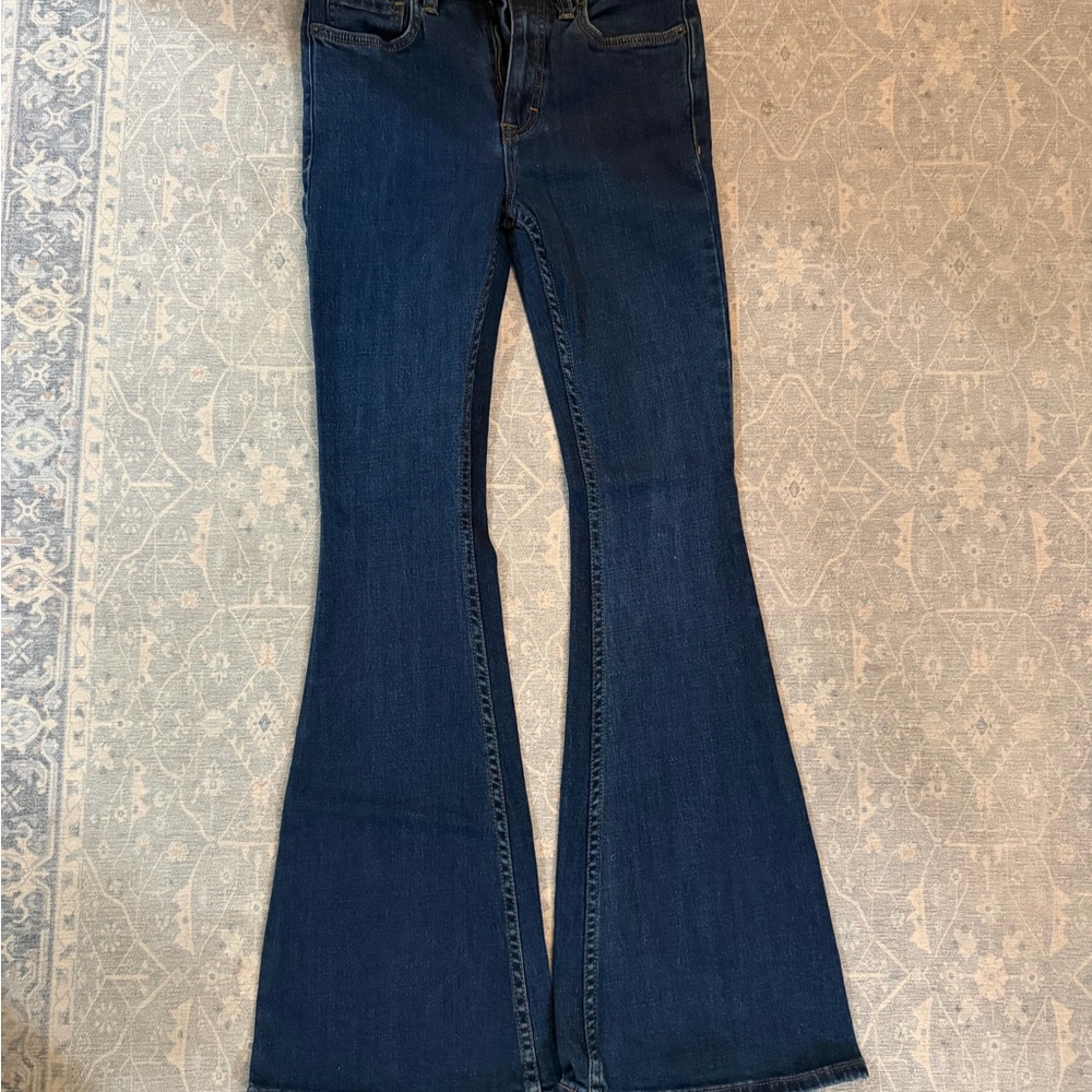 Free People Dark Blue Flare Jeans